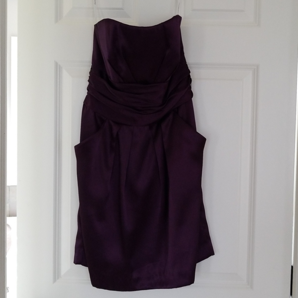David's Bridal Formal Strapless Satin Dress